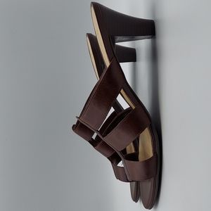 Naturalizer Autumn Brown Leather Heeled Sandals Size 8.5